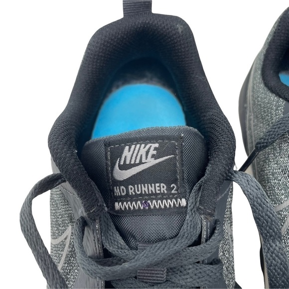 Nike Sneakers Dark Grey and Black MD Runner 2 Eng Mesh Running Athletic Shoes-9 - Picture 9 of 12